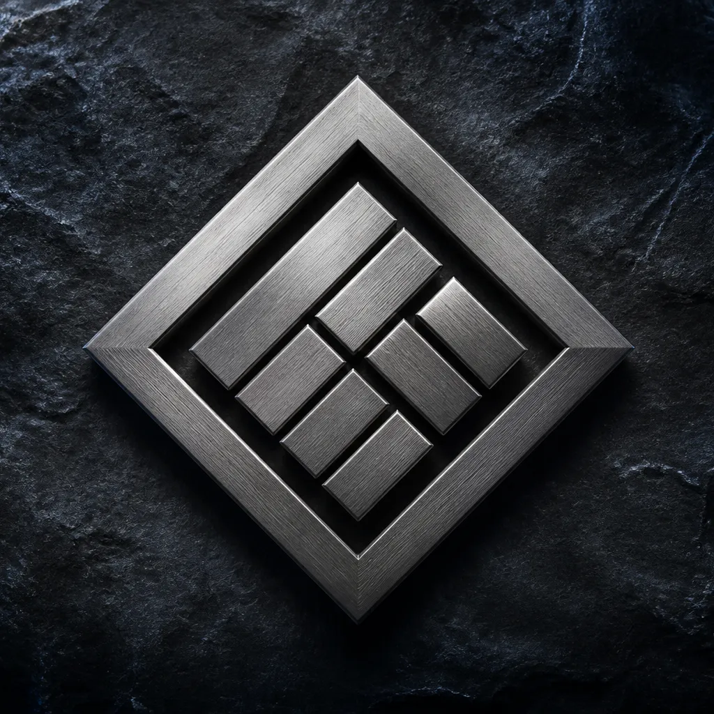 platinum geometric seal on graphite stone